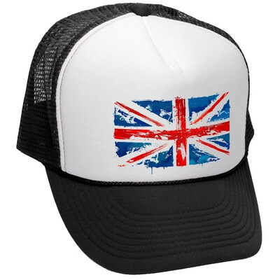 

Megashirtz Union Jack - Retro Vintage Style Patriotic British UK Flag Trucker Cap Hat