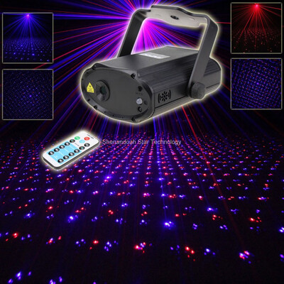

ESHINY Remote Mini R&B Full Stars laser Projector Pattern DJ Light Dance Disco Bar Party Xmas Effect Stage Lights B40