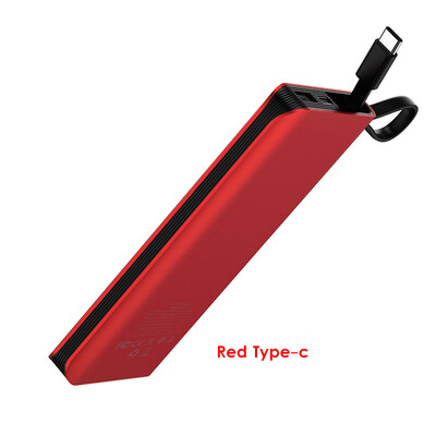 

HOCO Power Bank 10000mAh Portable Fast Charging Cable Micro USB Type C Powerbank for iPhone X 8 Samsung External Battery Charger