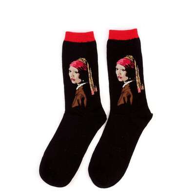 

Hot Starry Night Autumn Winter Retro Women Personality Art Van Gogh Mural World Famous Painting Male Socks Oil Funny Happy Socks