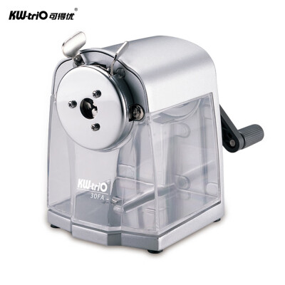 

Manual Pencil Sharpener Handheld Operation Transparent Receptacle Helical Cutter Stationary for School Office Home