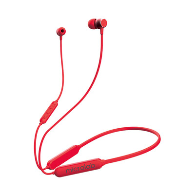 

Microlab i10 Wireless Bluetooth Headphones In-Ear Headphones Sports Running Hanging Neck Binaural Earphones Earphones Android Apple Universal Red