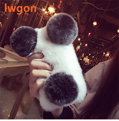 

Luxury Cute Panda Rabbit Fur Cover Case for Nokia 8 scirocco