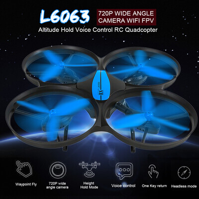 

LISHITOYS L6063 720P Wide Angle Camera Wifi FPV Altitude Hold Voice Control RC Quadcopter for RC Training