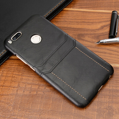 

Luxury PU Leather Phone Case for Xiaomi Mi 5X Phone Shell Card Holder Back Cover 2 in 1 Phone Protective Case