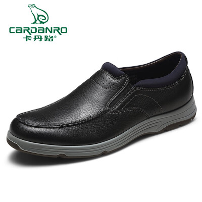 

Cardan Road Korean version of the fashion casual set of feet breathable low to help mens leather shoes SC1985008 black 40