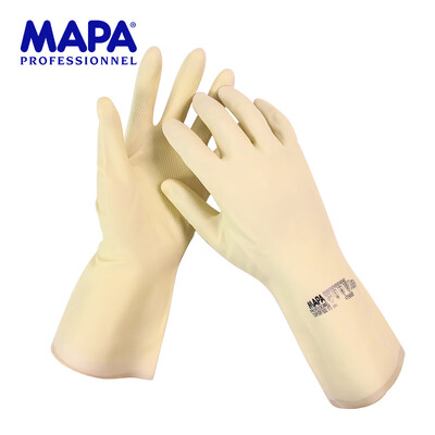 

MAPA dishwashing laundry rubber gloves durable waterproof ultra-thin latex gloves SUPERFOOD175 rubber gloves kitchen household gloves green 1 pay 9 yards