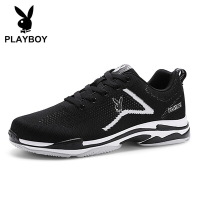 

Playboy PLAYBOY trend fashion old shoes mens sports&leisure breathable DS85203 black white 43