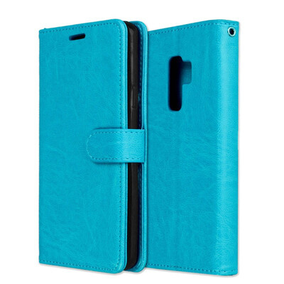 

MOONCASE Samsung Galaxy S9 3 Card Photo Frame Leather Case - Blue