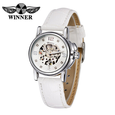 

WINNER Fashion OL Style Watch High Quality Hollowed-out Hand-winding Mechanical Women Wristwatch