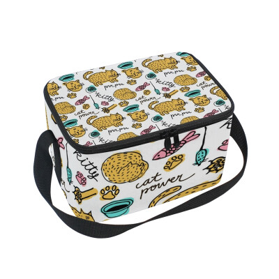 

ALAZA Lunch Box Insulated Cute Cats Lunch Bag Large Cooler Tote Bag for Men Women