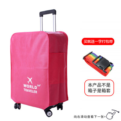 

Banzheni suitcase trolley case protective cover non-woven luggage case protective cover dust-proof rain cover wear-resistant shipping cover no side opening with side pocket black suitable for 24 inch trolley case