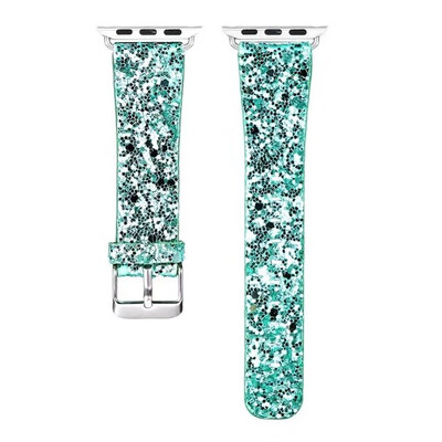 

Bling Christmas Shiny Glitter PU Leather Band for Apple Watch Series 4 3 2 1 Strap Belt for iWatch 38mm 42mm Watchbands