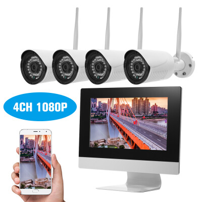 

4 Channel HD 1080P Wireless WiFi NVR Kit 101 Network Video Recorder 4pcs 720P WiFi IP Camera Support Onvif IR Night Vision Pho