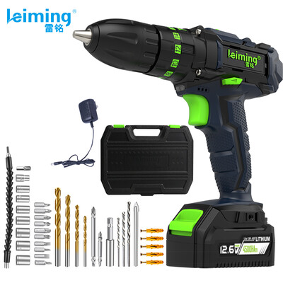 

Lei Ming leiming 12V lithium battery hand drill rechargeable pistol drill home multi-function electric screwdriver lithium battery impact drill power tool set hardware tools