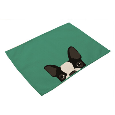 

Animal Pattern Polyester Placemat Heat-resistant Stain-resistant Anti-slip Table Mat Bowl Coaster Dining Tableware Pad for Dining