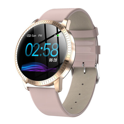 

CF18 122 Inch Smart Watch Waterproof IP67 Blood Pressure Monitoring Metal Starp Multi Sport Modes SmartWatch Women Band