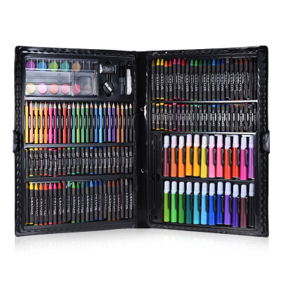 

168pcs Drawing Pen Art Set Kit Painting Sketching Color Pencils Crayon Oil Pastel Water Color Glue with Case for Children Kids