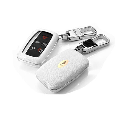 

Car Accessories Top Layer Leather Car Key Case For Land Rover Jaguar Range Rover Discover Car Key Cover Shell Car Keychain