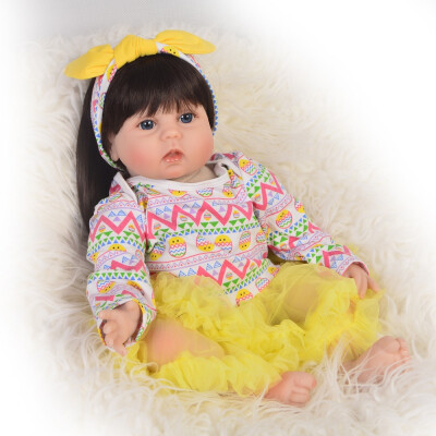 

Fashion 22 Inch Reborn Doll Soft Silicone 55 cm Realistic Princess Baby Doll For Wholesale Kids Christmas Gift Bedtime Play Toy