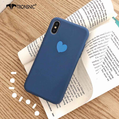 

TRONSNIC Love Heart Phone Case for iPhone XS MAX Blue Matte Case Green Pink Luxury Love Cover Capa