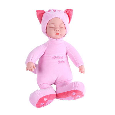 

Cuddle Baby Doll With 3 Soothing Songs 13 inch Stuffed Soft Body Baby Sleep Companion Cuddly Toys For Baby Toddler Kids Rose