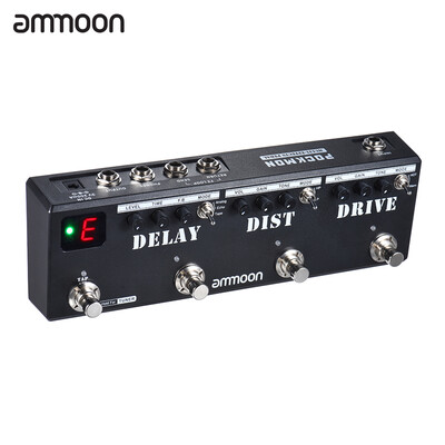 

ammoon POCKMON Multi-Effects Pedal Strip with Tuner Delay Distortion Overdrive FX Loop Tap Tempo Guitar Effect Pedal