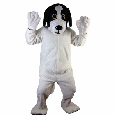 

LangtengBlack And White Dog Mascot Costume Cartoon Cosplay Party Halloween Christmas Festival Performance