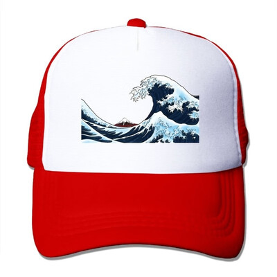 

The Great Wave Off Kanagawa Fashion Baseball Cap for Men&Women Adjustable Mesh Trucker Hat