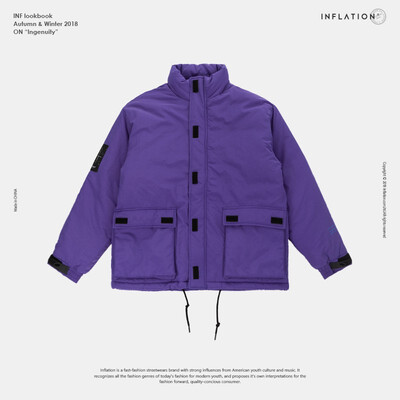 

2018 winter new style brand function multi-pocket velcro bundle mens thick cotton coat
