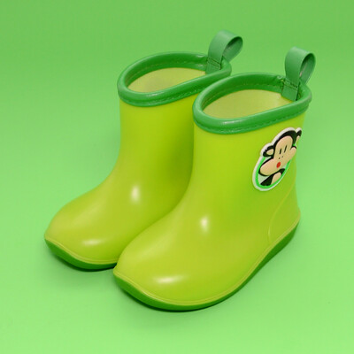 

PaulFrank big mouth monkey cute cartoon short tube waterproof men&women children rain boots PFR201 cartoon green 24