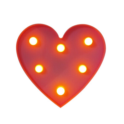 

BRELONG 3D Warm White Kids Room Night Light Christmas Wedding Decorative 45V - Heart No Battery