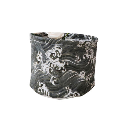 

Water-Resistant Lovely Cloth Art Storage Bucket Foldable Makeup Storage Basket Small Desktop Organizer