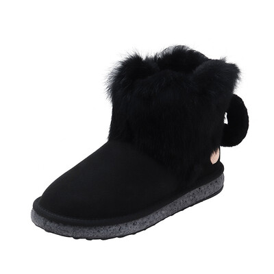 

winter snow boots high quality fashion fur women boots fashion flock height height increasing ankle boots