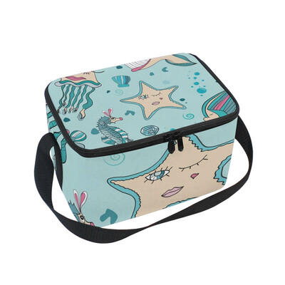 

ALAZA Lunch Box Insulated Sea World Lunch Bag Large Cooler Tote Bag for Men Women