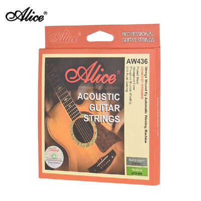 

Alice AW436- Professional Guitar Strings Set High Grade Medium Tension 6PCS Steel Strings for Acoustic Guitar