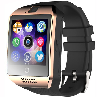 

Bluetooth Smart Watch Men Q18 With Touch Screen Big Battery Support TF Sim Card Camera for Android Phone Smartwatch