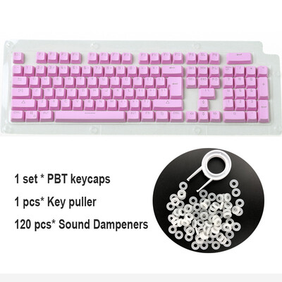 

104 English PBT Keycaps for Mechanical Keyboard Compatible with MX Switches Transparent Support Led Lighting Keycaps