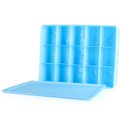 

15 Lattice Plastic Grids Storage Box with Lid Makeup Jewelry Box for Home Supplies