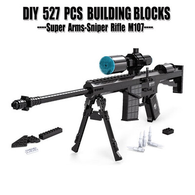 

Rifle Gun M107 Building Blocks Toys 527 PCS DIY Plastic Super Arms Assault Brick Toy Compatible with lego For Kids Early Learning