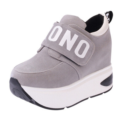 

Fashion Platform Thick-Soled Heighten Shoes Woman Velcro Casual Shoes