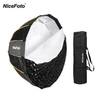 

NiceFoto LED-Φ90cm Quick Set-up Folding Deep Parabolic Umbrella Softbox Photography Studio SoftBox with Grid Carry Bag Diameter 90