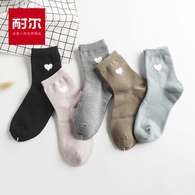 

Nair five pairs of mixed color womens spring&summer thin socks in the tube jacquard cotton womens socks casual socks love jacquard black 1 hemp gray 1 bean sand 1 cyan 1 light pink 1