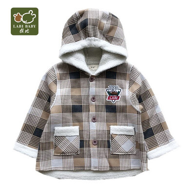 

LABI BABY Nordic Mint Plaid Hooded Jacket LRCBA12303