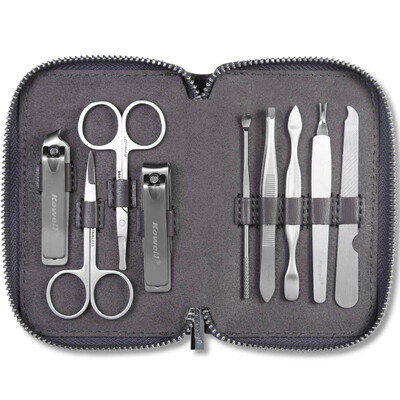 

Korea Kowell Han Kewei nail clippers imported stainless steel nail clippers personal care repair capacity combination 9 sets KC900 gray