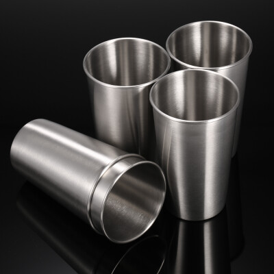 

5 PCS Stainless Steel Pint Cups Tumbler Beer Mug Travel & Cooler Mugs Party Camping Picnic Juice Cup Drop Resistance