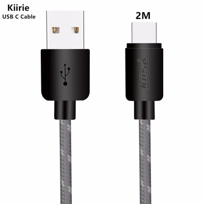 

Kiirie USB Type-C Cable 1 x 2M66FT Nylon Braided Cord Fast Charging Cable For Type C USB Devices