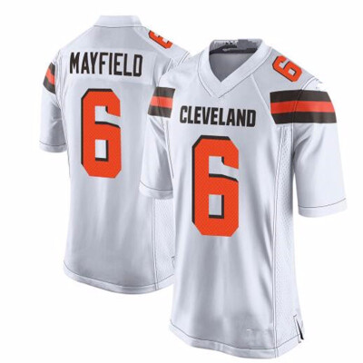 

2018 New 6 Baker Mayfield Jersey Cleveland Mens Browns 80 Jarvis Landry 5 Tyrod Taylor 79 Joe Thomas stitched Jerseys