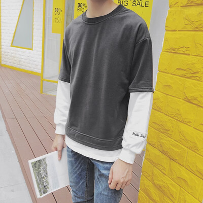 

Summer new loose hooded long-sleeved sweater mens large size sports hip hop jacket Korean students tide mens clothing