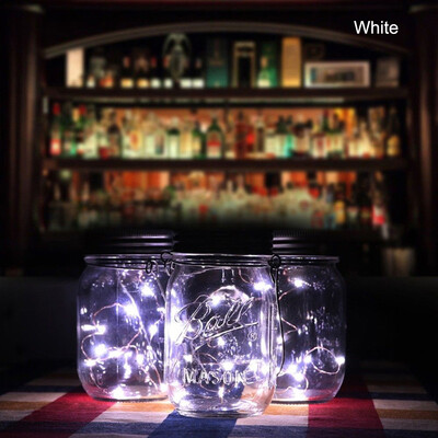 

UpperX 1M 10LED Fairy Light Solar Mason Jar Lid Lights Color Changing Garden Decor Have a bottle
